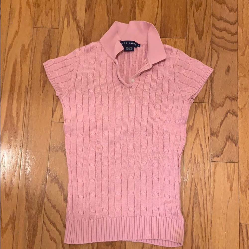 Ralph Lauren pink knitted polo